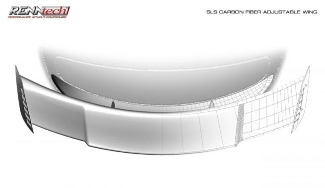Mercedes SLS AMG - RENNtech Carbon Fibre Adjustable Wing w/ Lip Spoiler