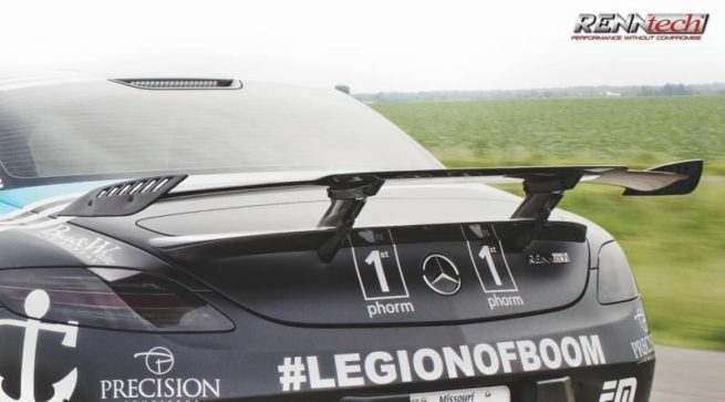Mercedes SLS AMG - RENNtech Carbon Fibre Adjustable Wing w/ Lip Spoiler