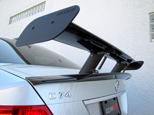 Mercedes E320 CDI (2003-2009) - RENNtech Carbon Fibre Adjustable DTM Style Rear Spoiler