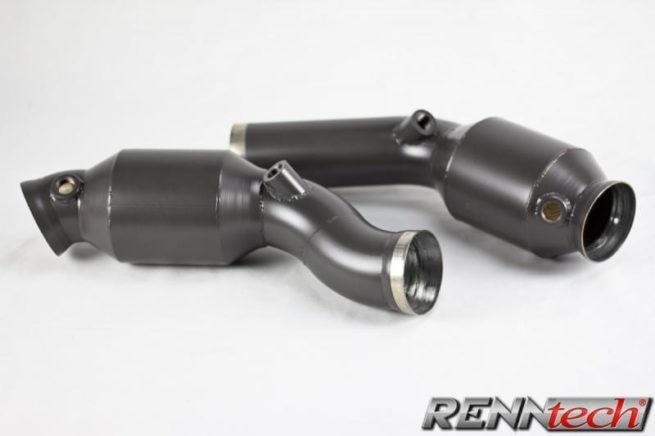 Mercedes E63 AMG (2010-2011) - RENNtech Long Tube Manifolds with Downpipes and 200 Cell Sport Catalytic Converters