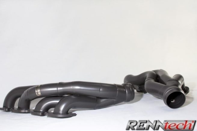 Mercedes C63 AMG (2008-2011) - RENNtech Long Tube Manifolds with Downpipes and 200 Cell Sport Catalytic Converters