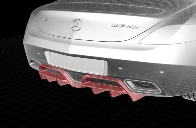 Mercedes SLS AMG GT - RENNtech Carbon Fibre Rear Diffuser