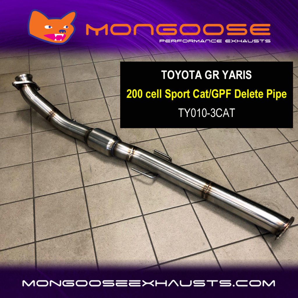 Mongoose Exhausts Sports Cat for Toyota Yaris GR Four Collins Performance